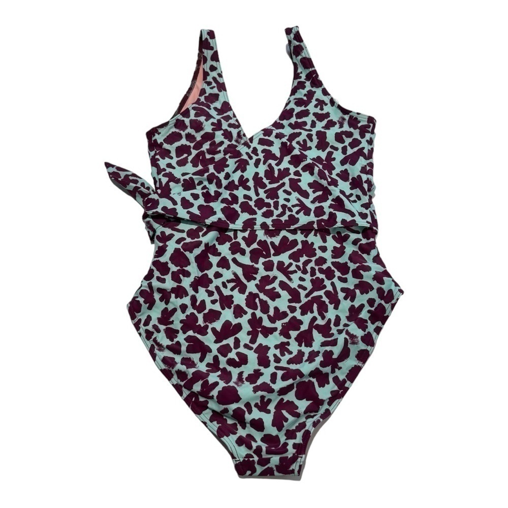 Tanya Taylor Kelly One-Piece Swimsuit, Brushstroke Coral, Size Small - Picture 5 of 8